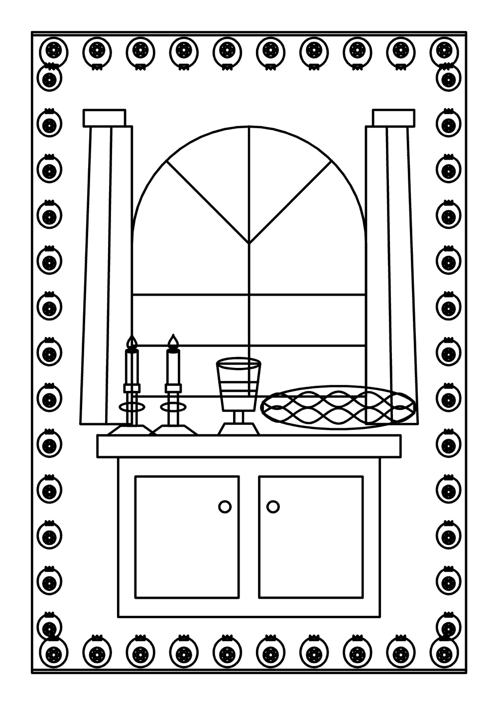 Sjabbattafel voor het venster — Joods, niveau C